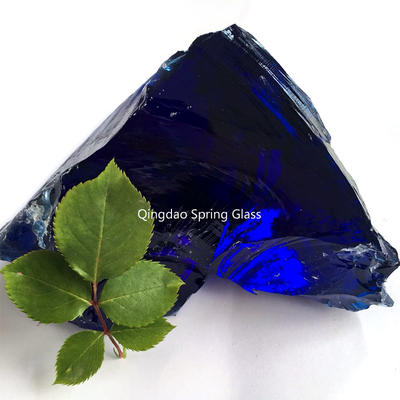 Dark blue landscaping glass rocks
