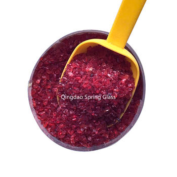 Red crushed glass